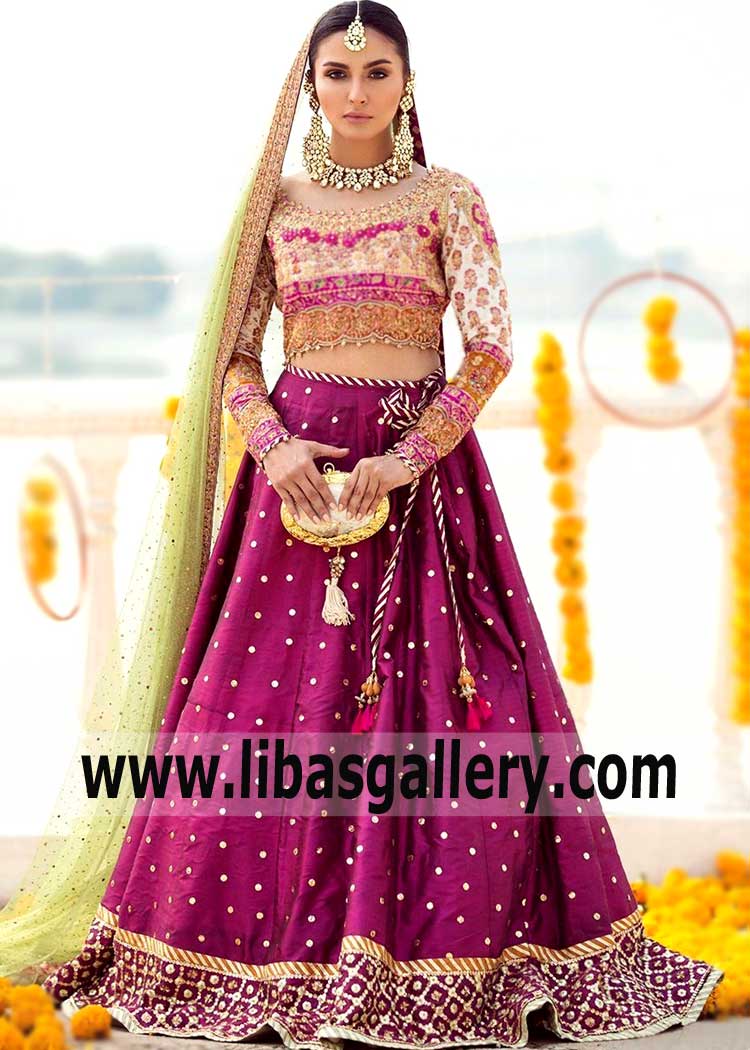 Farah Talib Aziz Bridal Dresses Colorado Springs Colorado USA Designer Bridal Lehenga Choli Collection