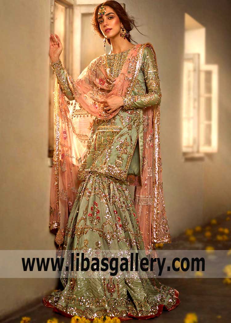 Pakistani Designer Gharara Collection USA Bolingbrook Illinois Indian Bridal Gharara Collection