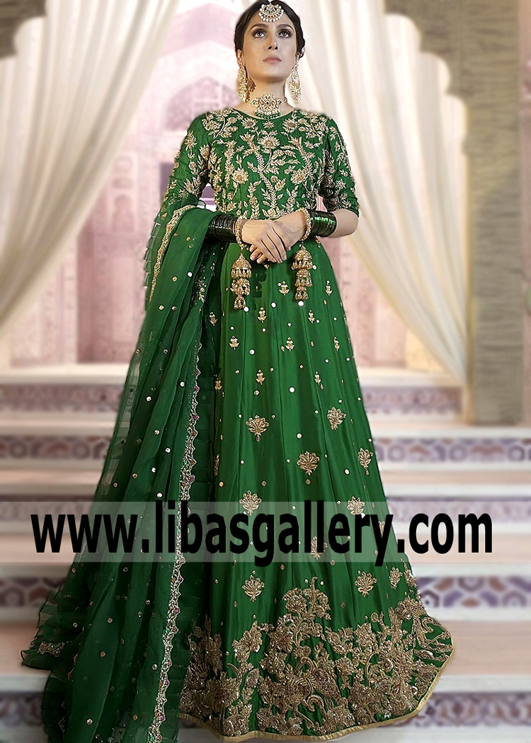 Pakistani Mehendi Mehndi Outfits Richmond Hill New York USA, Ansab Jahangir Mehndi Outfits For Brides New York USA