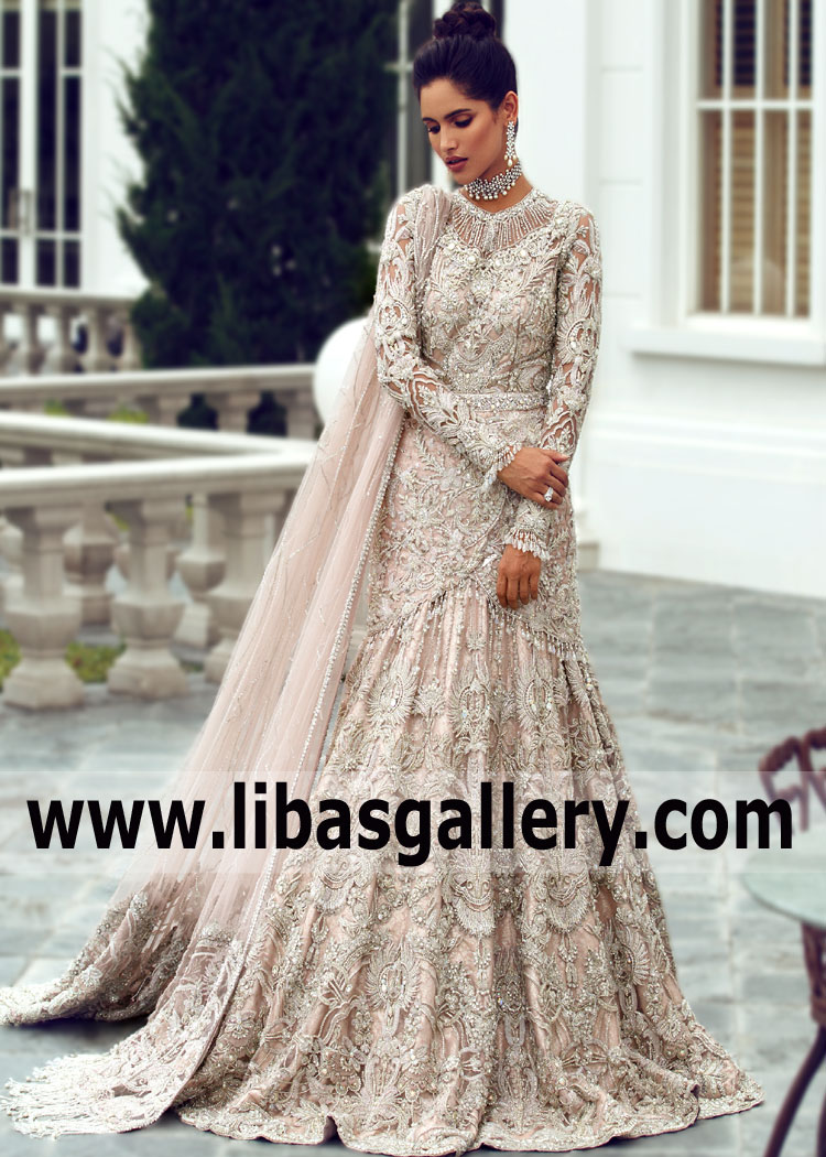 Indian Mermaid Cut Lehenga Sana Yasir Mermaid Lehenga Choli Designs with price UK USA Canada Australia