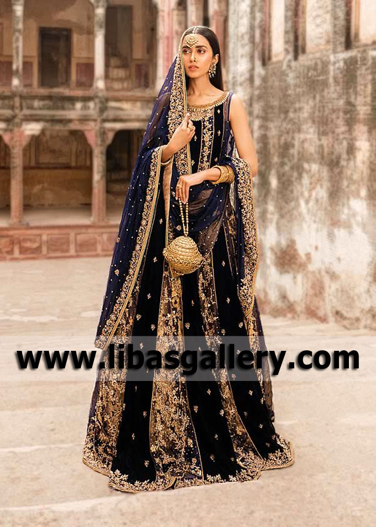 Blue Indian Wedding Dresses For Bride