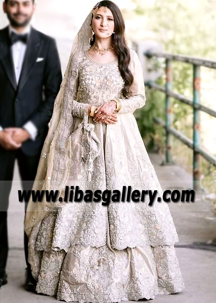 Light Gold Bridal Wear Lehenga Los Angeles California USA Buy Designer Lehenga Online