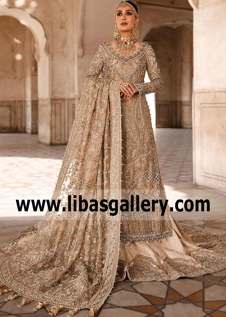 Indian Pakistani Bridal Dresses UK USA Canada Australia Designer Champagne Gold Lehenga Dresses with Price