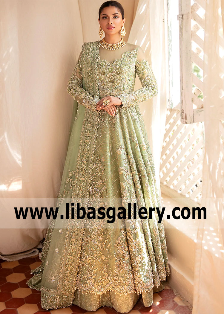 Pakistani Bridal Anarkali Suits UAE Dubai Sharjah Abu Dhabi Desi Boutiques Saira Shakira Irene Gown