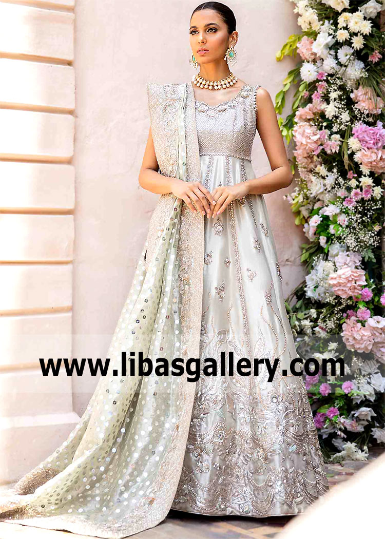 Tena Durrani Bridal Anarkali Bethesda Washington DC USA Pakistani Designer Anarkali Engagement Dresses