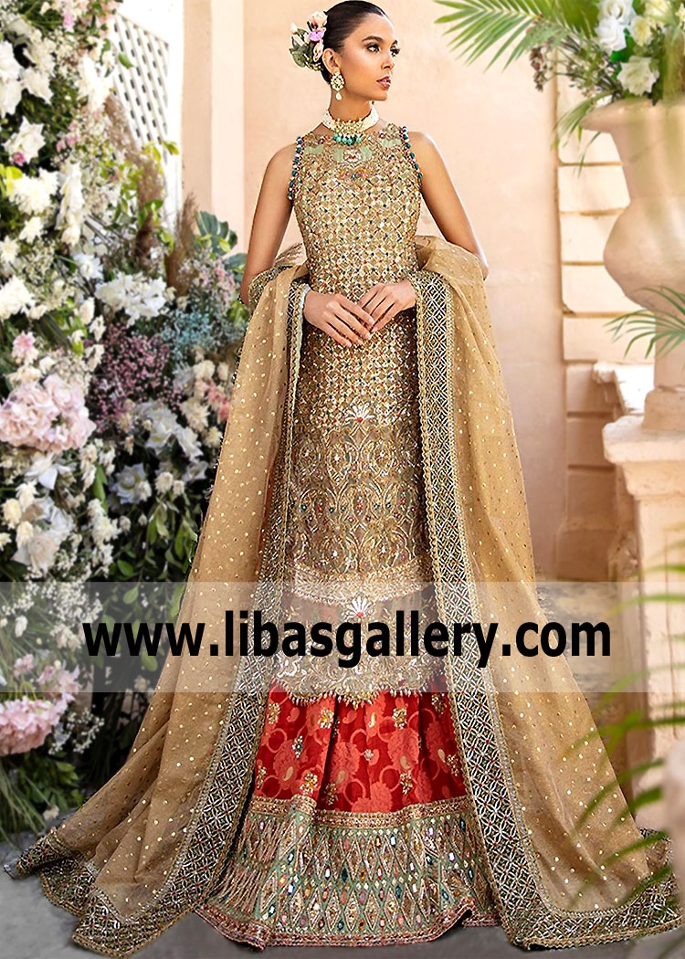Pakistani Walima Bridal Dress Design Paris France Latest Walima Bridal Dress With Lehenga