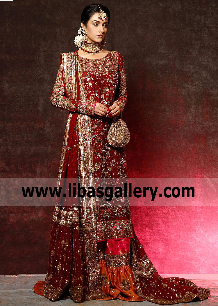 Indian Designer Wedding Gharara Designs with Price Latest 2023 Farshi Gharara Pakistani