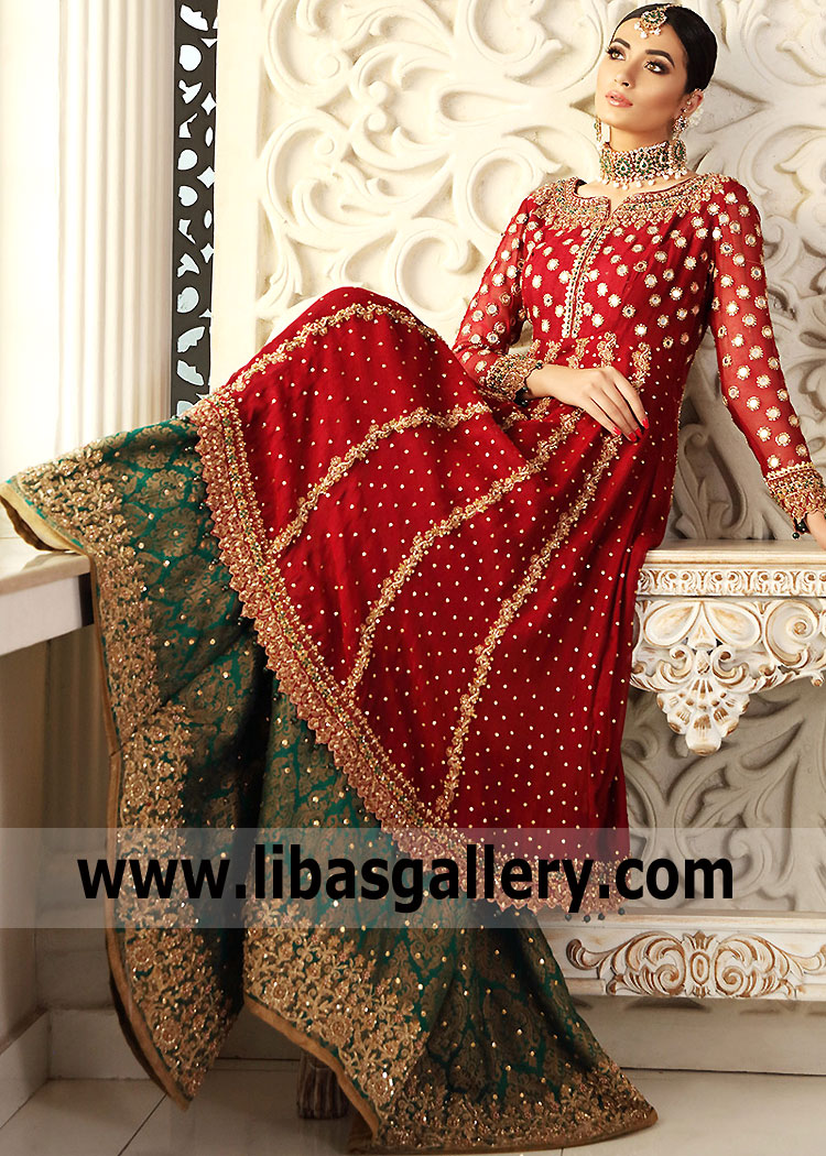 Latest 2023 Bridal Dresses Trends Pakistan Designer Aisha Imran Bridal Dresses Anarkali Lehenga