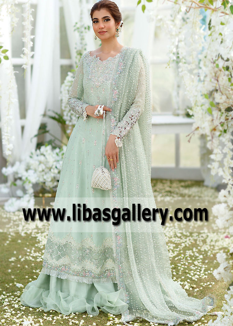 Designer Kalidar Anarkali Suit Elmont New York USA Embroidered Anarkali Suits Pakistan