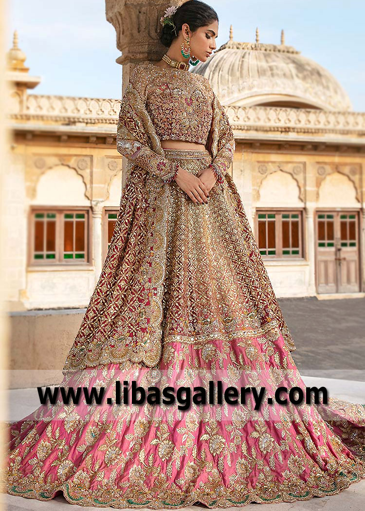 Latest Pakistani Designer Lehenga Designs Houston Texas TX USA Tena Durrani Wedding Lehenga Choli