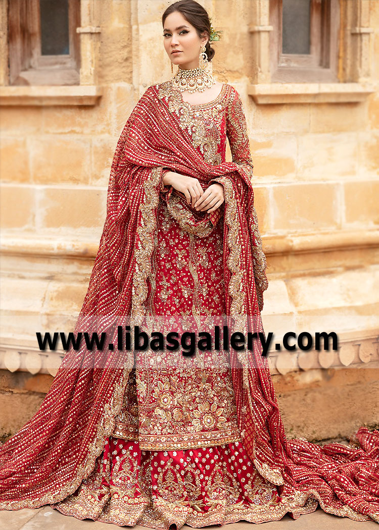 Designer Tena Durrani Red Bridals Glasgow Scotland Best Bridal Dresses Pakistani Wedding Dresses