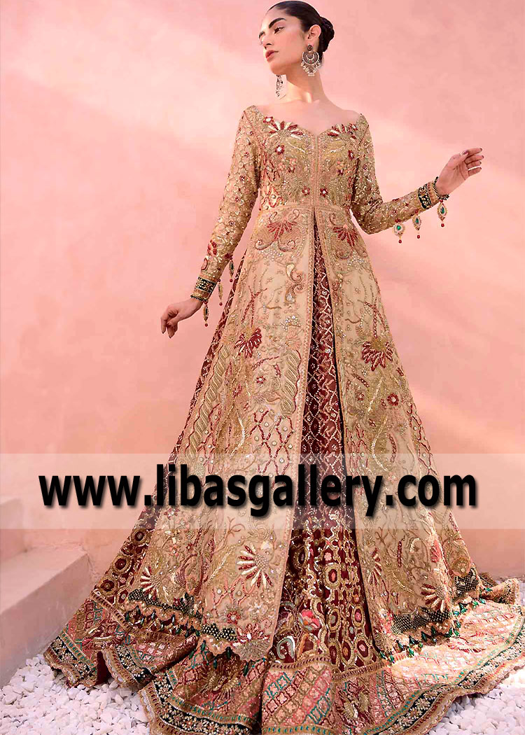 Latest Wedding Gown Bridal Lehenga Roslyn Heights, New York USA Pakistani Bridal Lehenga
