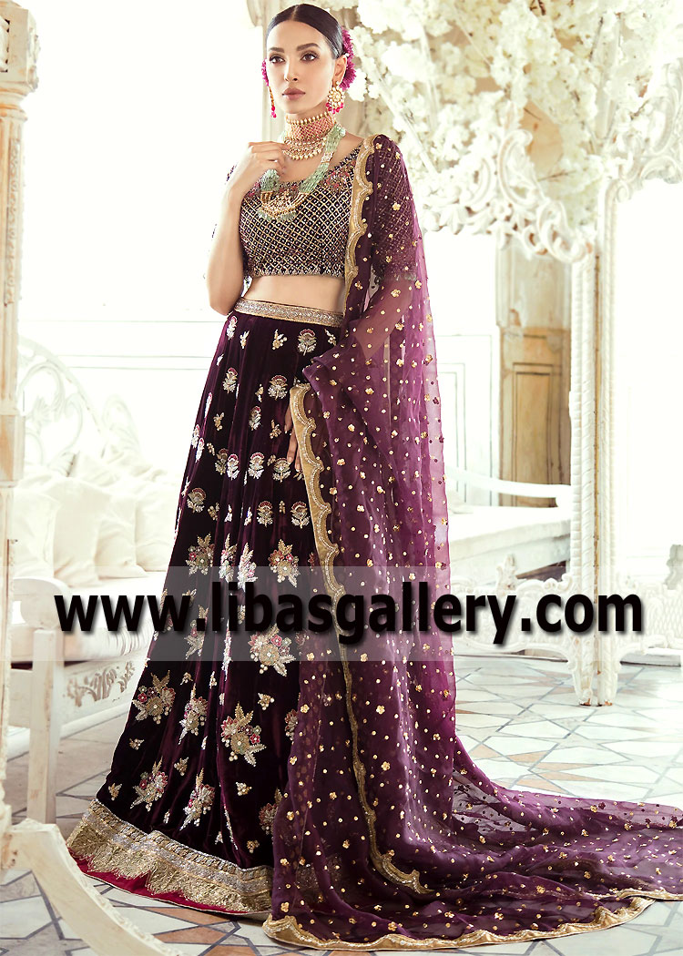 Pakistani Bridal Lehenga For The Groom Sister Tena Durrani Lehenga Dresses Velvet Bridal