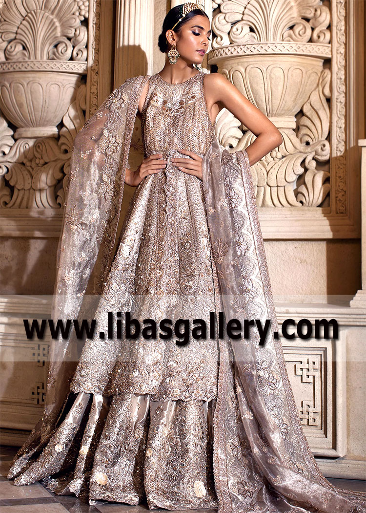 Pakistani Bridal Lehenga Los Angeles California USA Buy Tena Durrani Bridal Lehenga Online