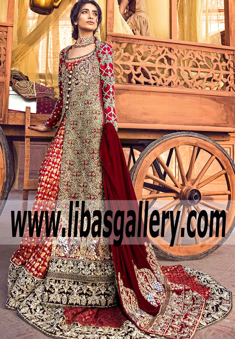 Traditional Wedding Dresses Tabassum Mughal Gown Dresses Weston Florida FL USA Bridal Wear