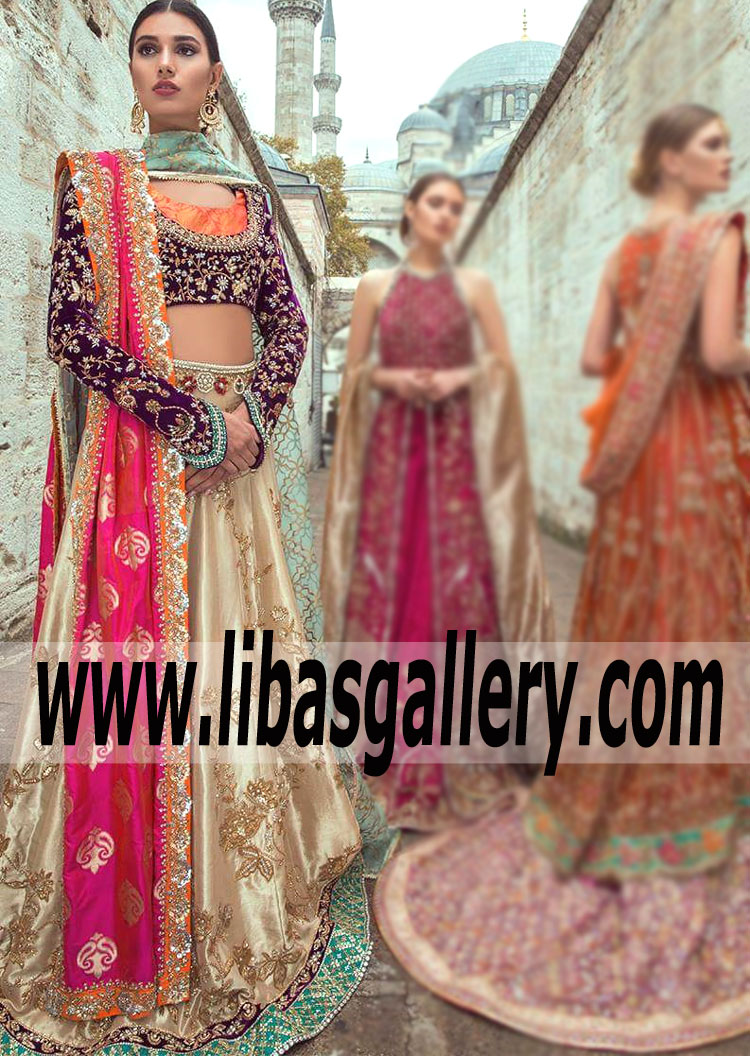 Pakistani Bridal Lehenga Kansas City Missouri MO USA Sania Maskatiya SAMARKAND Collection