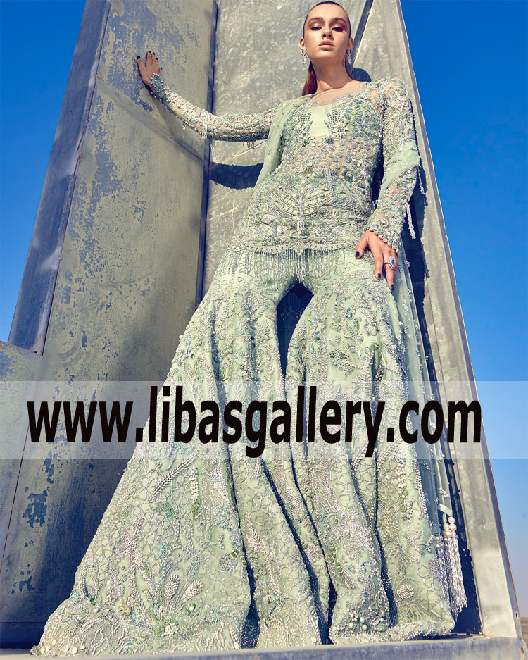 Elan Designer Design Custom Bridal Dresses Elan Bridal Sharara
