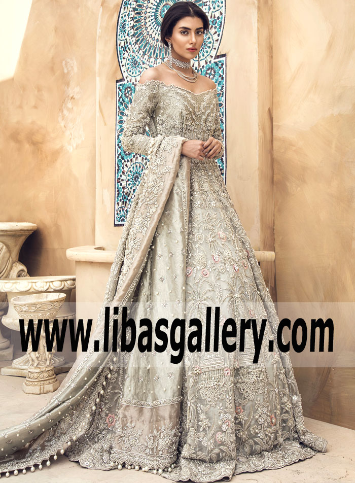 Suffuse by Sana Yasir Majestic Cloud Off Shoulder Bridal Gown USA ...