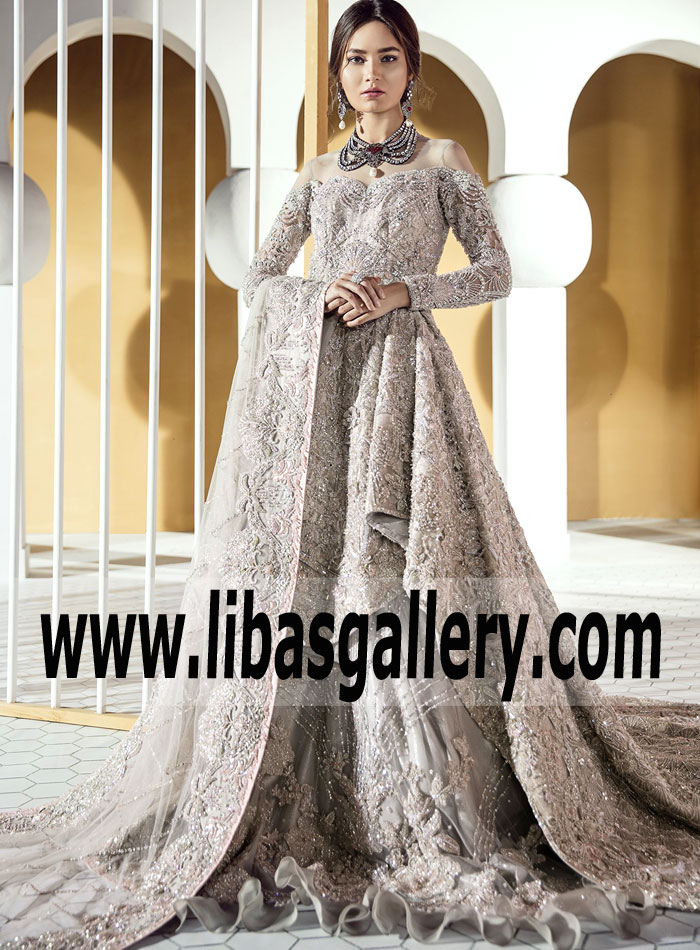 Suffuse By Sana Yasir Bridals 2018 Stunning High Low Gown Wedding