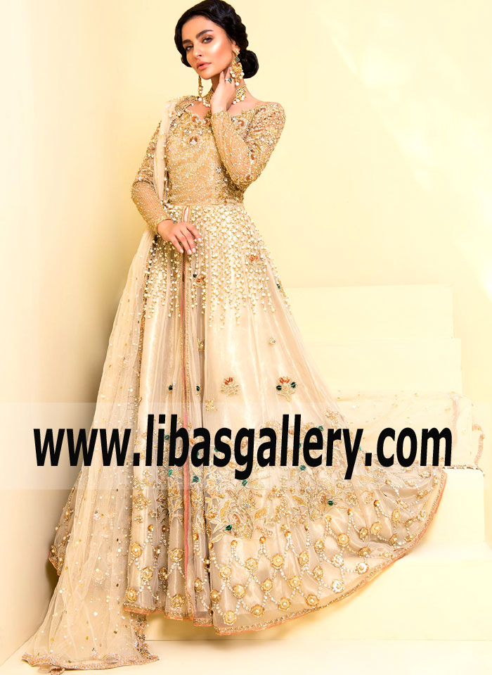 Sadaf Fawad Khan Supremely Stylish Wedding Gown 2018 California, New York, New Jersey, Texas