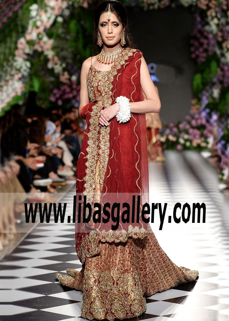 Traditional Red Bridal Lehenga Lajwanti Red Wedding Lehenga Collection Online Shop USA, UK, Canada, Australia