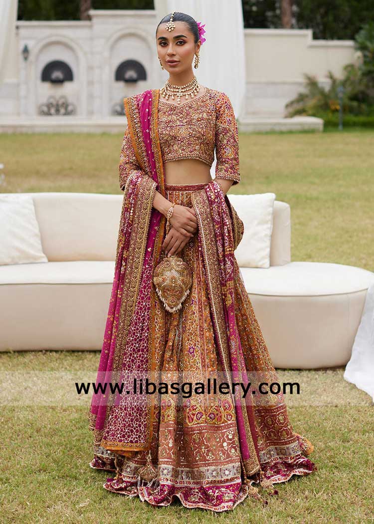 Burnt Orange Lehenga Choli with Zardozi Embellishment and Modern Style-Rust Lehenga Choli with Dupatta and Pouch Chicago UK USA Dubai Burnt Orange Lehenga Choli with Zardozi Embellishment and Modern Style-Rust Lehenga Choli with Dupatta and Pouch Chicago UK USA Dubai