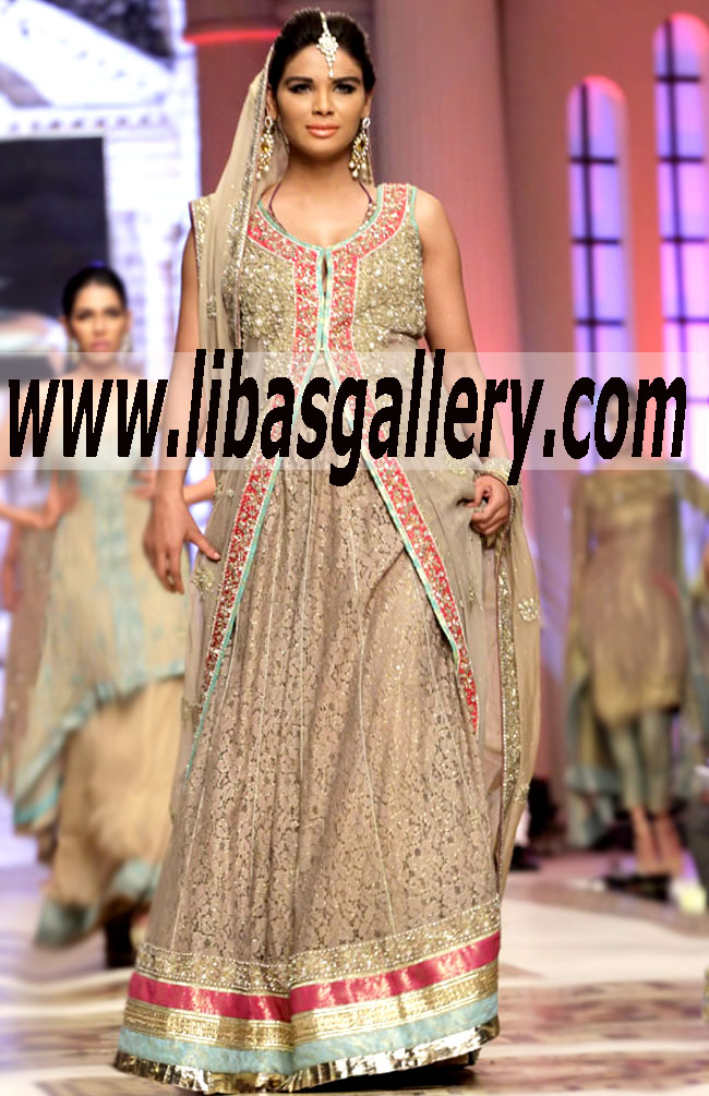 Mehdi Couture Bridal Lehenga Designs 2015 Collection, Bridal Sharara Pakistani 2015 Latest Designs by Designer Mehdi shop dresses online at Pakistan`s Raddest Online Store in Houston Texas USA