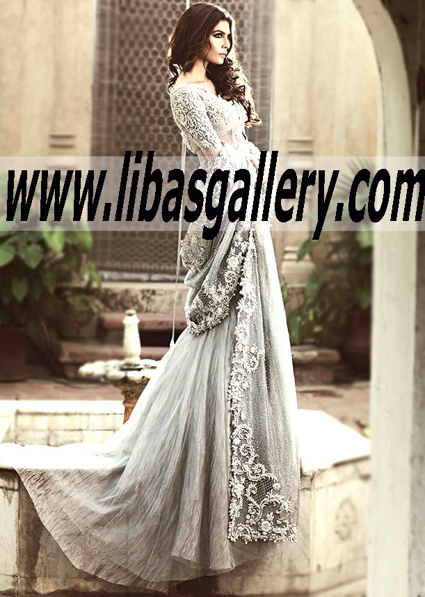 Traditional Wedding Lehenga 2015 Collection BY Elan, Pakistani Bridal Lahenga Sharara 2015 BY Elan Shop Online in Bolton, Kirklees, Wolverhampton, Manchester, Luton and Leeds, UK