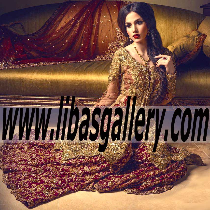 2017 Saira Rizwan Bridal Dresses, Saira Rizwan Lavish Gowns, Bridal Sharara Collection with Beautiful Embellishments on Bridal Fashion week, immediate delivery in Al Rayyan Qatar