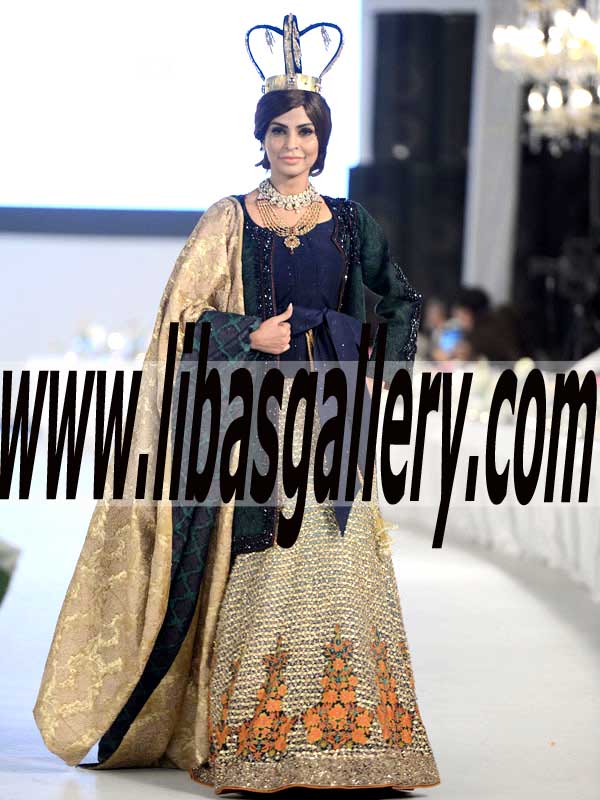 HSY Wedding Dresses 2016 2017, HSY Grandiose Lehenga Spring Summer Collection from PFDC Swarovski Crystal Couturiers Bridal Week, FAST shipping in New York California CA USA