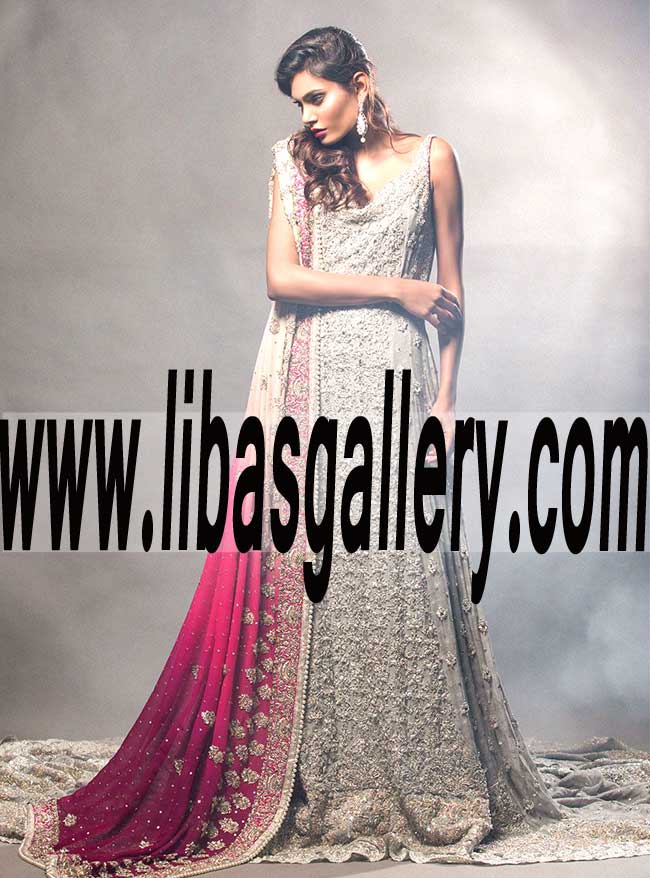 Exclusive Bridal Gown Frogner Oslo Norway Zainab Chottani Bridal Gown for Valima and Reception
