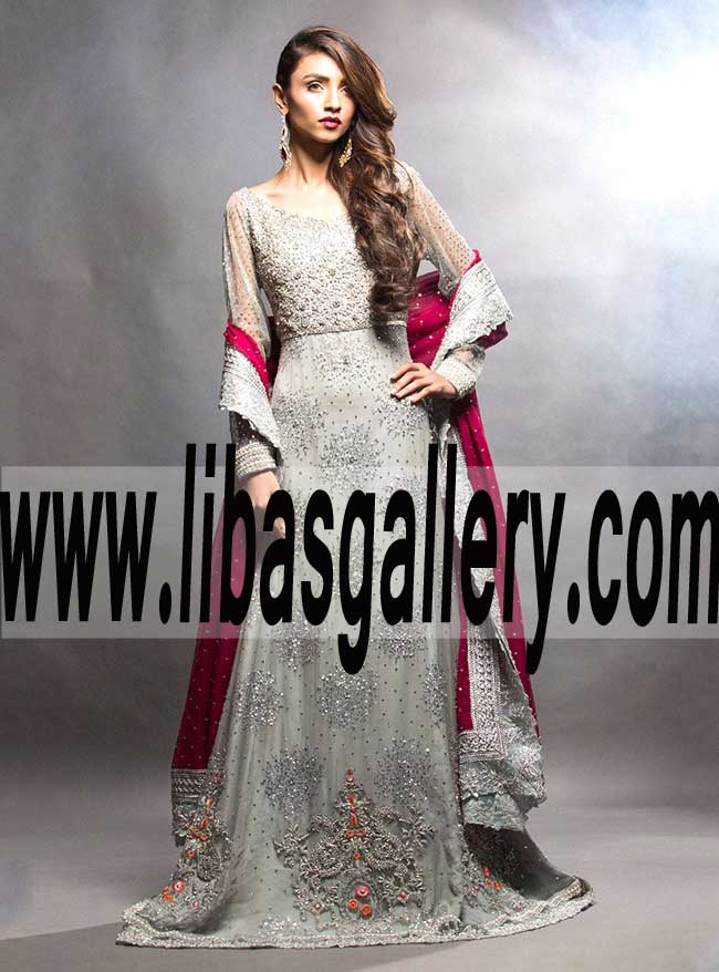 Pakistani Bridal Gown Zainab Chottani Bridal Maxi Gown Jersey City New Jersey USA