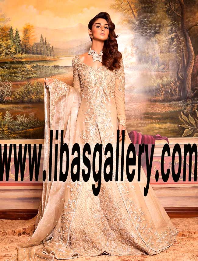 Pakistani Designer Nilofer Shahid Bridal Sharara Colorado Springs Colorado USA Nilofer Shahid Bridal Sharara Pakistan Sharara for Special Occasions