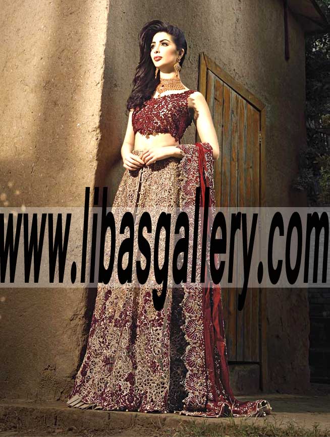 The Latest Breathtaking Style Bridal Dresses and Lehengas From Erum Khan 2016 Asian Designer Erum Khan Couture Bridal Collection Chester Pennsylvannia PA US