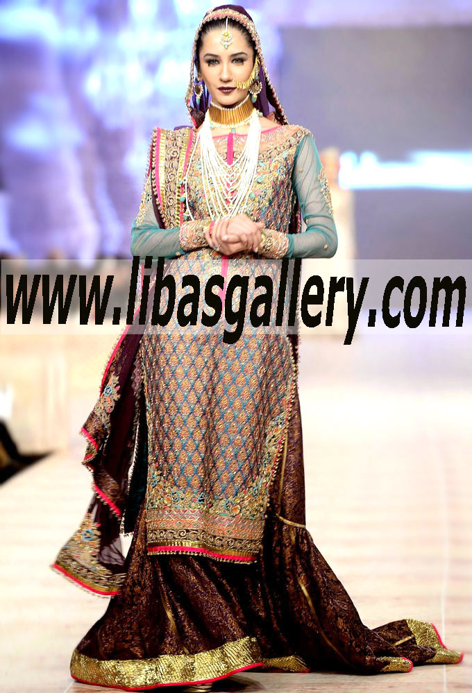 newest, fashion designer Fahad Hussayn Bridal clothing online outlet, PFDC L`Oreal Paris Bridal designer clothing wholesale in Houston, Santa Clara and Sacramento, USA.