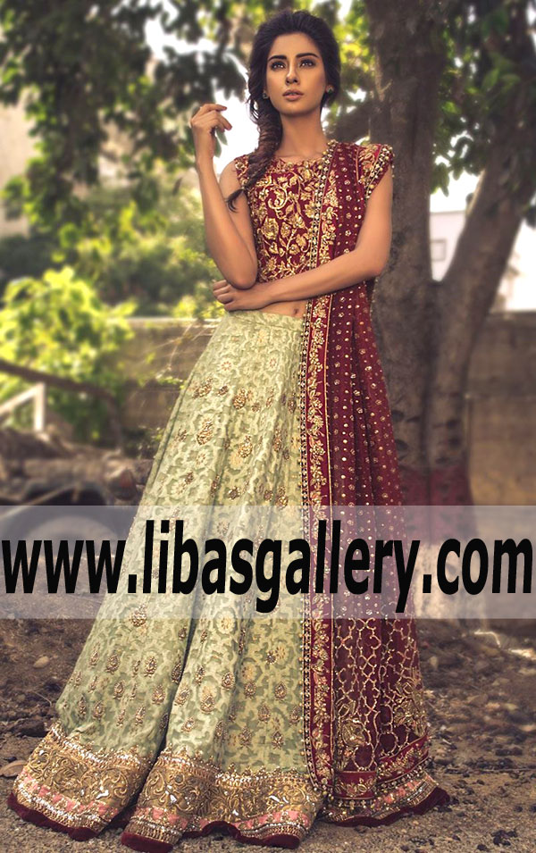 Pakistani Designer Lehenga Dresses Tena Durrani Chicago Illinois IL USA Wedding Lehenga For Wedding And Special Occasions