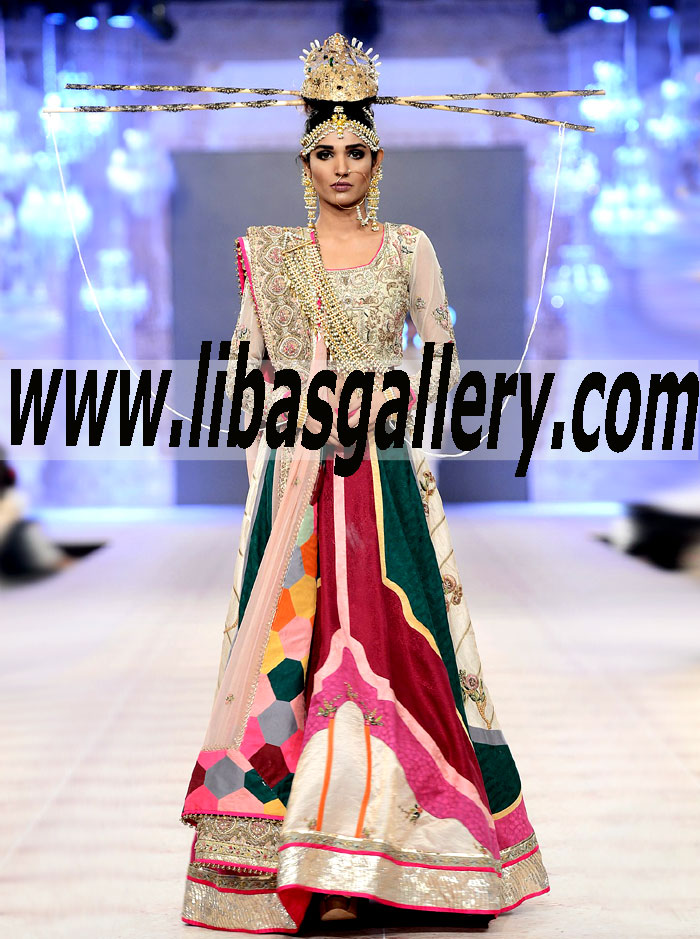 Fahad Hussayn PFDC Special Occasions Pakistani Wedding Dresses Bridal Mehendi Engagement,Reception and Valima Events Dresses Designed by Pakistani Fashion Designer Fahad Hussayn Buy Online