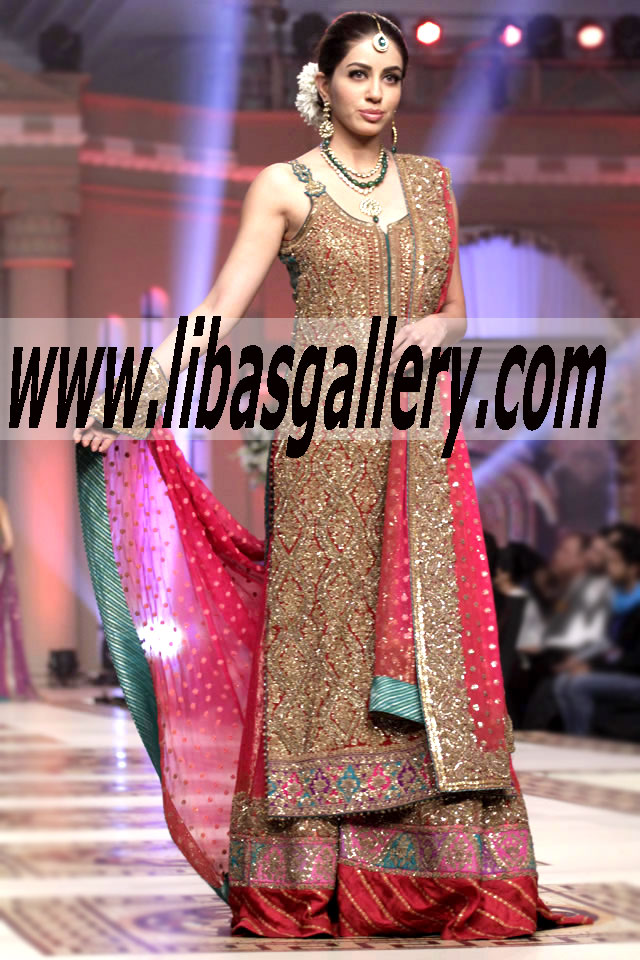 Umar Sayeed Bridal Wear 2015 Beautiful bridal Lehenga dress of pakistan Shop the latest collection of TBCW Umar Sayeed Gorgeous Bridal Dress in UK USA Canada Australia Saudi Arabaia Japan Bahrain Kuwait Norway Sweden New Zealand