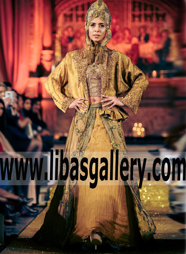 Beautiful South Asian Bridal Lehenga Nilofer Shahid Staged Beautiful Pakistani Bridal Outfits at Fashion Parade London 2017