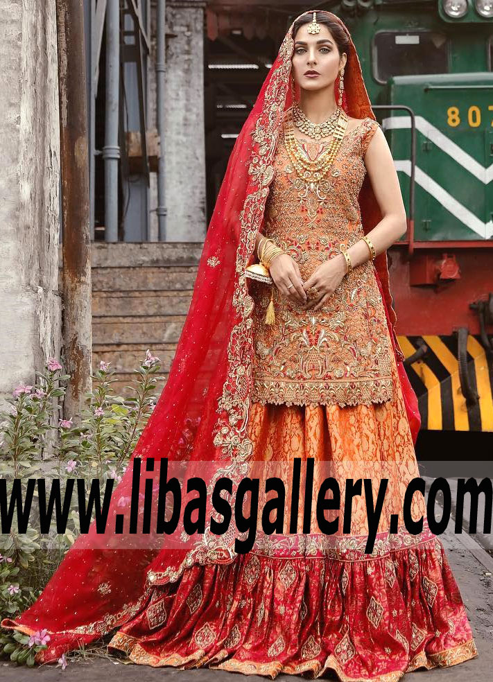 red pakistani bridal dress