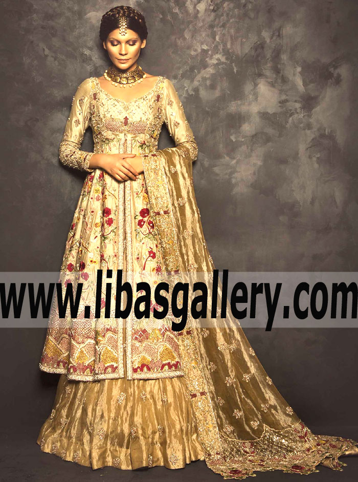 Latest Pakistani Indian Bridal Dresses Brooklyn New York NY USA MAHGUL Walima or Reception Bridal Lehenga Dresses