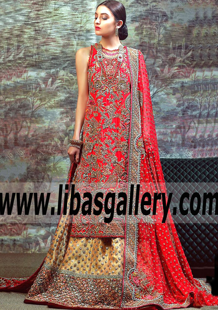 Latest Red Lilium Bridal Dress Tena Durrani Bridal Dress store in Orlando Florida USA