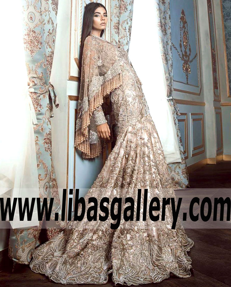 Republic Womenswear Long gown Pakistani Bridal Dress for Wedding Online Shop Birmingham UK
