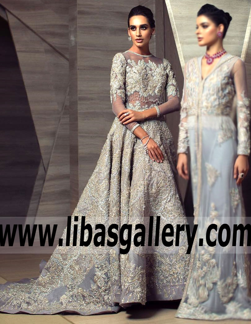 Faraz manan Modern Look Indian Gown Pakistani Gown Designer Gown Bridal Gown Wedding Gown