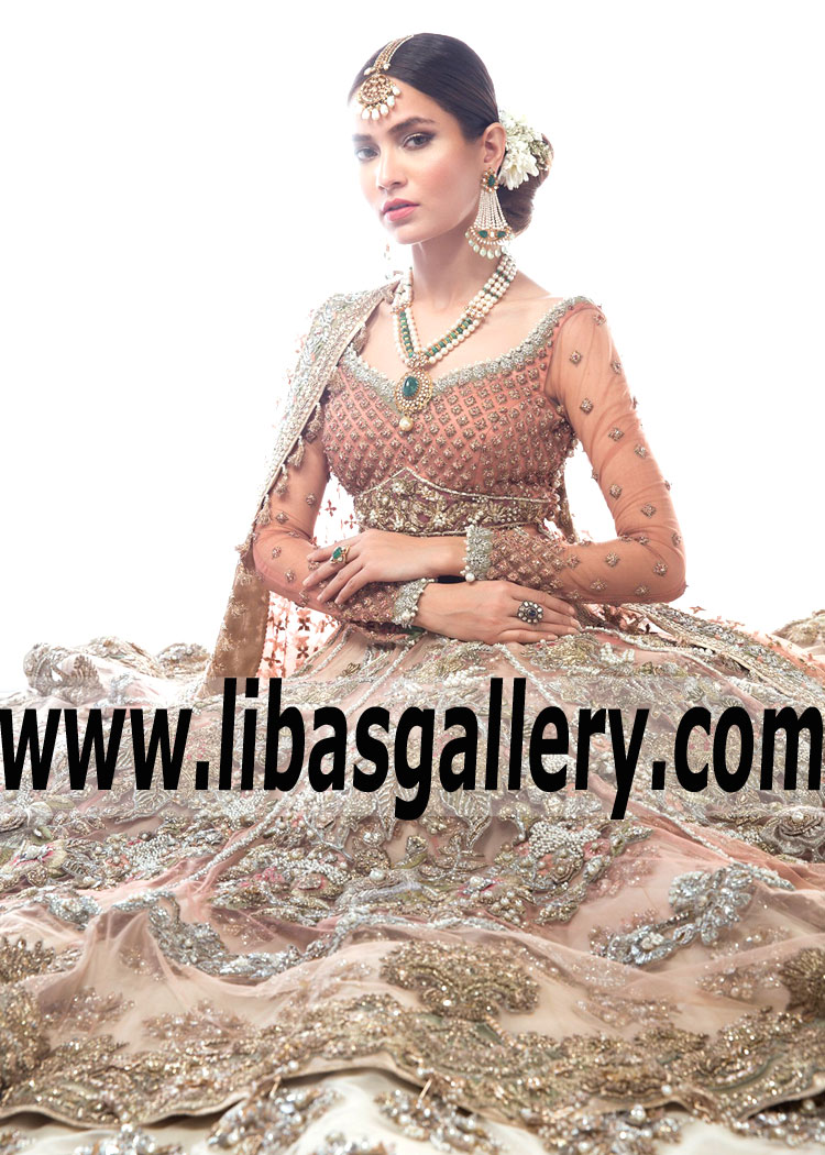 Pakistani Bridal Dresses Elan Anarkali Bridal Gowns Asian Gown with Lengha Paramus New Jersey NJ USA