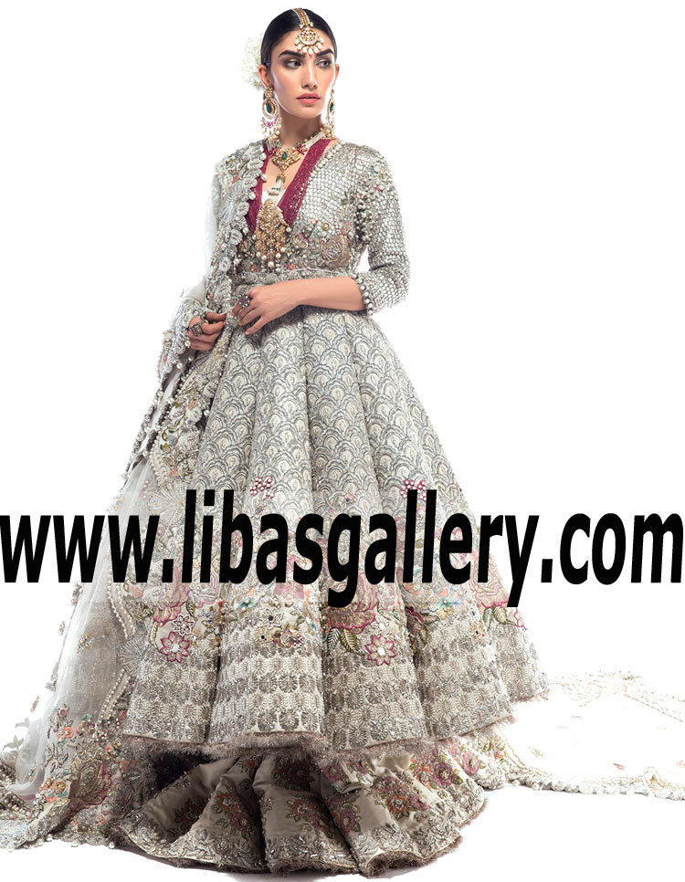 Elan Bridal Wear Anarkali for Wedding or Reception Elan Designer Bridal Wear Lehenga Paris France Wedding Lehenga for Reception