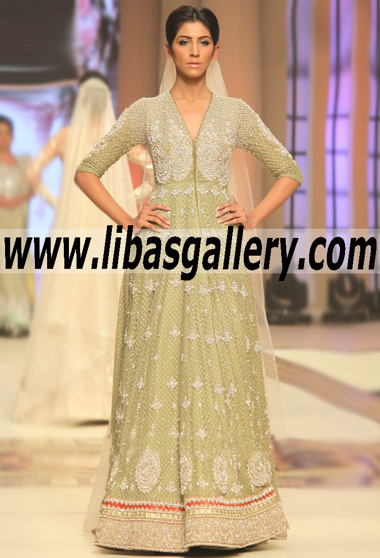 Buy Ammar Shahid Online, Ammar Shahid Ethnic Bridal Anarkali Wedding Lehenga, Sherwani