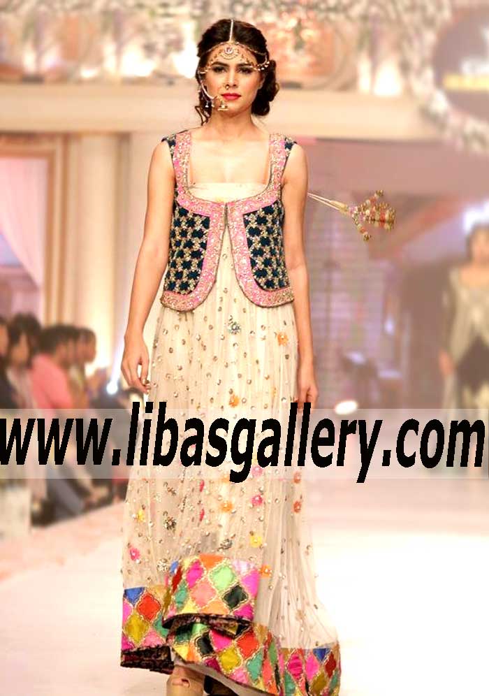 Tabassum Mughal Asian Wedding Bridal Dresses, 2015 Telenor Bridal Couture Week Bridal Lehenga, Wedding Sharara, Gharara, Shalwar Kameez, Anarkali California CA USA