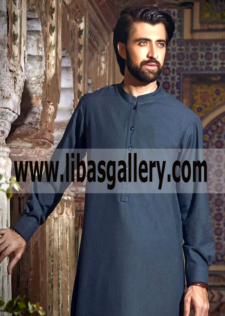 buy dark shade eid kurta shalwar for men professional custom stitching all sizes UK USA Canada
