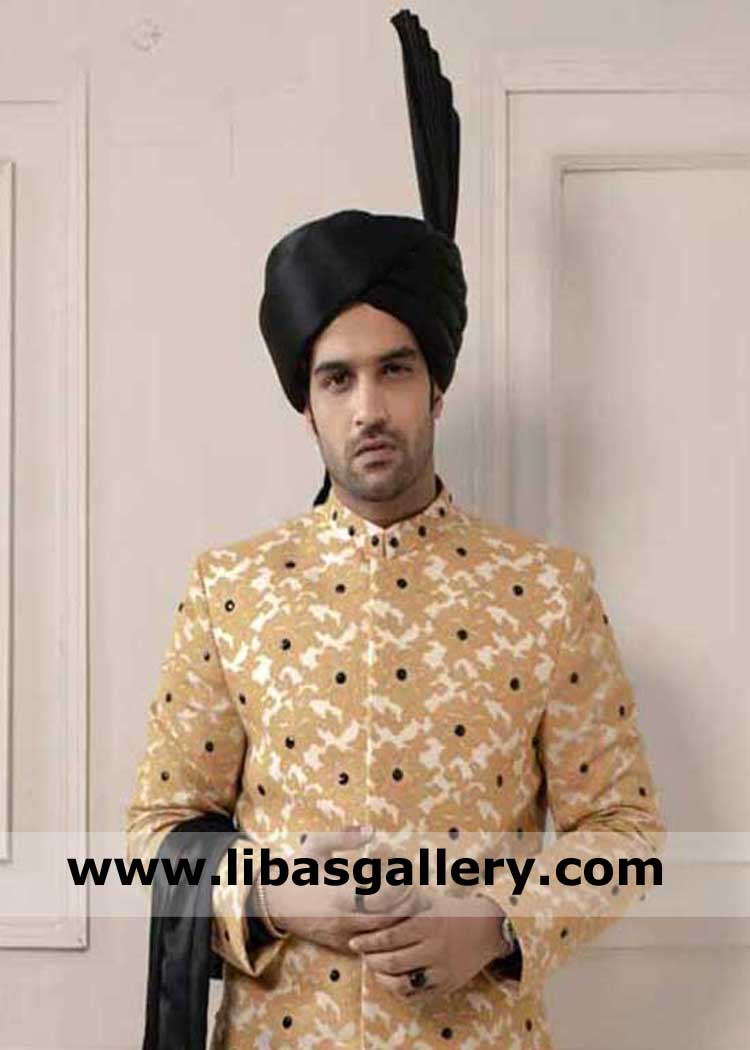 Tower Fan Style black groom pagri pretied for wedding day to look smart in punjabi wedding kulla made on cap saudi arabia bangladesh qatar